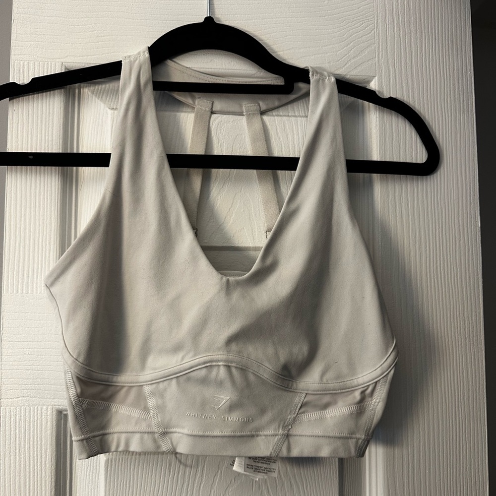Gymshark Whitney Simmons top in white. Small.